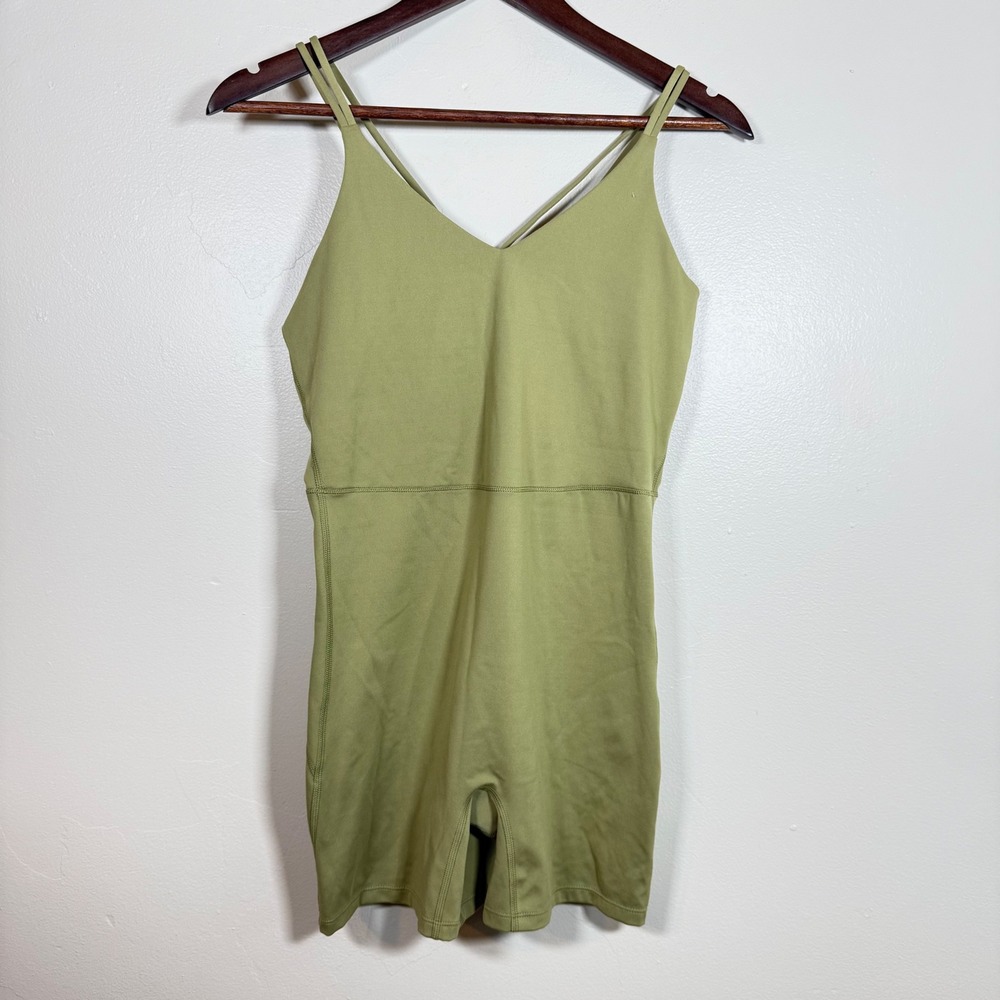 All in Motion Strappy Back Active Bodysuit Size Large Sage Green